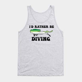 I'd Rather Be Diving: Agender Pride Tank Top